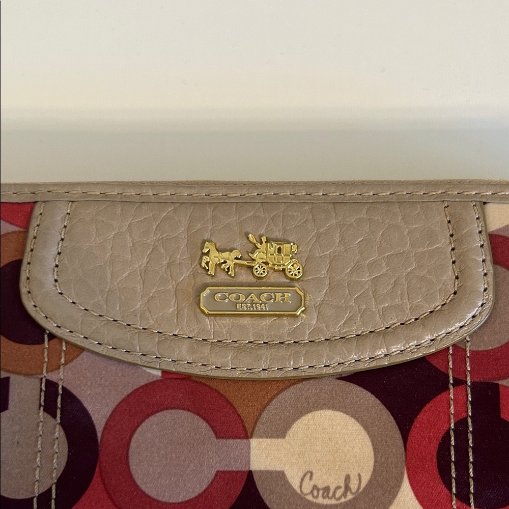 Coach Circle Pattern Wallet - Picture 2 of 5